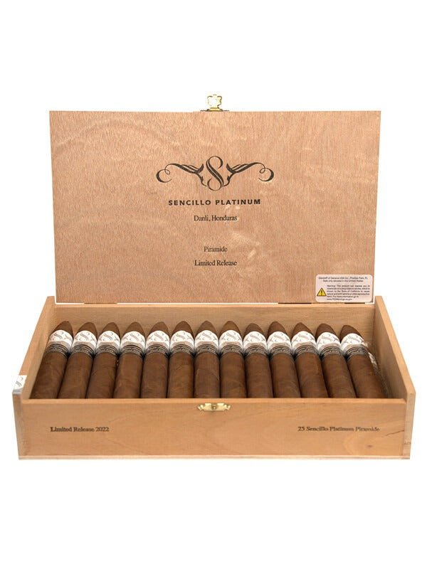 Sencillo Platinum Piramide 25ct