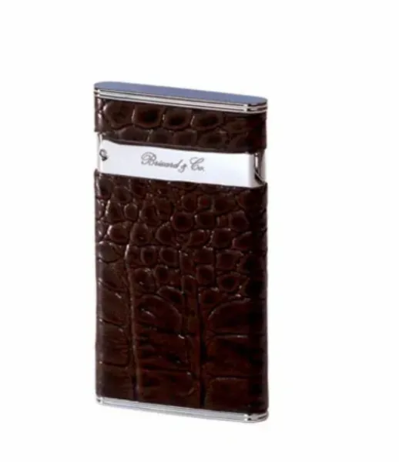 Brizard & Co. Sottile Lighter Croco Pattern Tobacco
