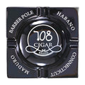 708 Large Square Ashtray Black