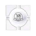 708 Small Square Ashtray White