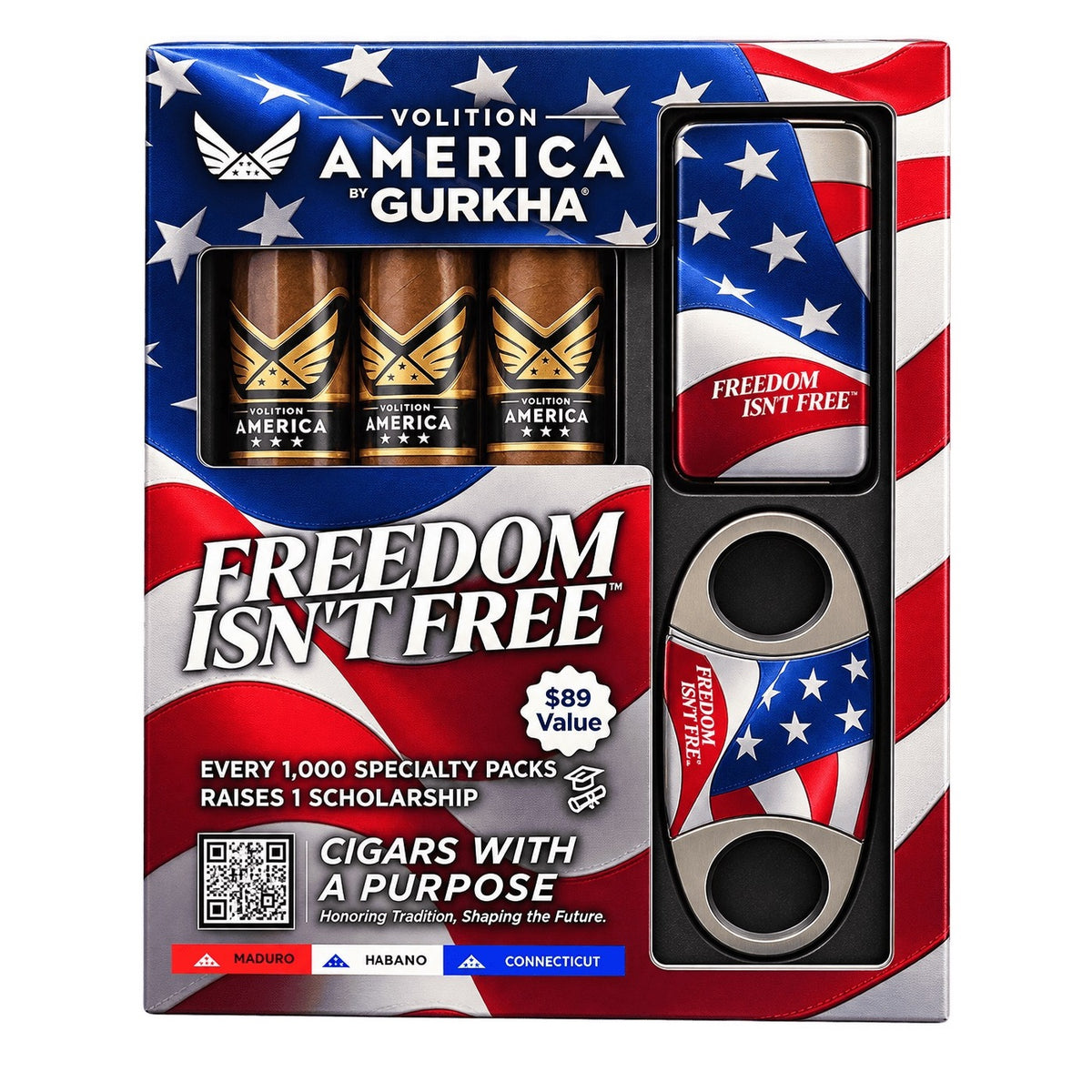 Gurkha Volition America Pack W/ Lighter Cutter 3ct