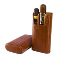 Brizard & Co. 3ct Cigar Case Lizard Pattern Havana