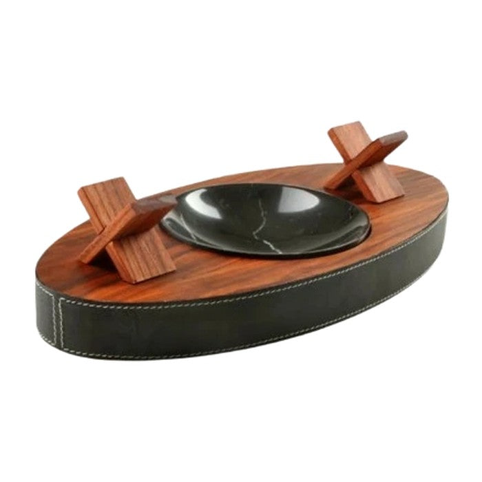 Brizard & Co. Wood & Marble Ashtray