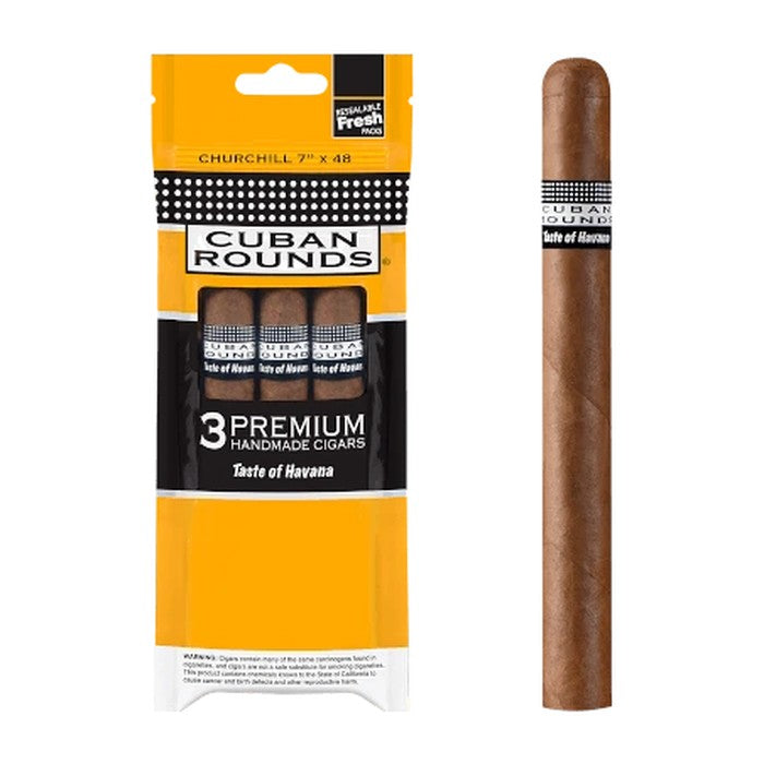 Cuban Rounds Fresh Pack Churchill Natural Pack of 24