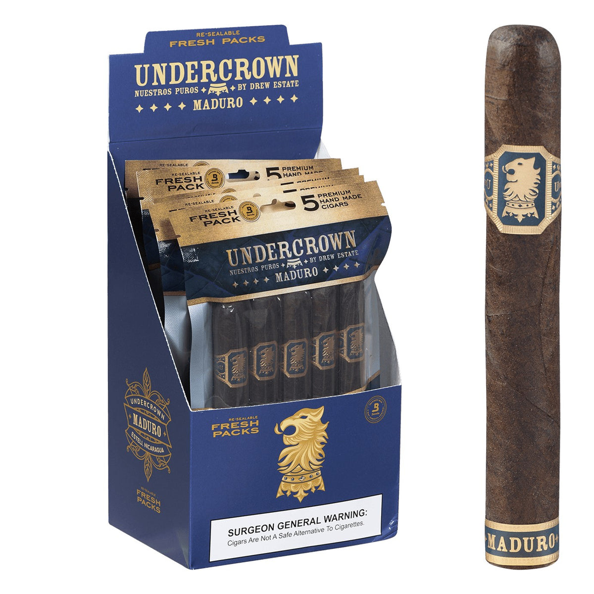 Drew Estate Undercrown Maduro Gran Toro Shelf Sleeve Pack of 5