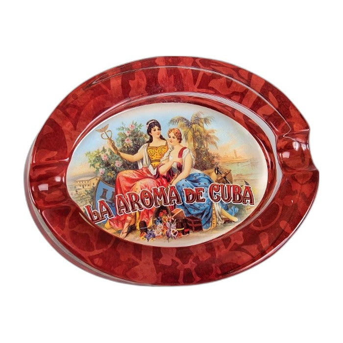 La Aroma De Cuba Oval Crystal Ashtray