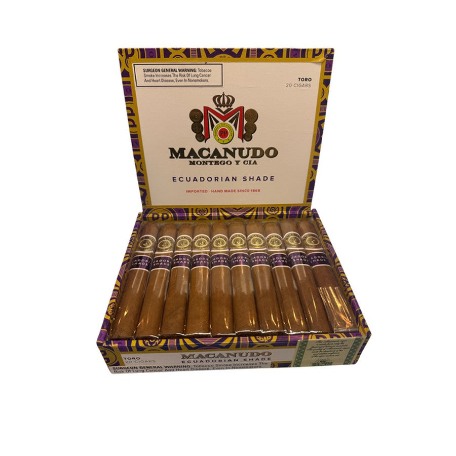 Macanudo Ecuadorian Shade Toro 20ct