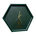 Plasencia Hexagon Green Clock
