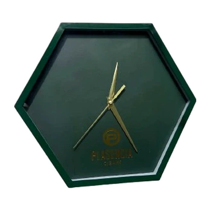 Plasencia Hexagon Green Clock