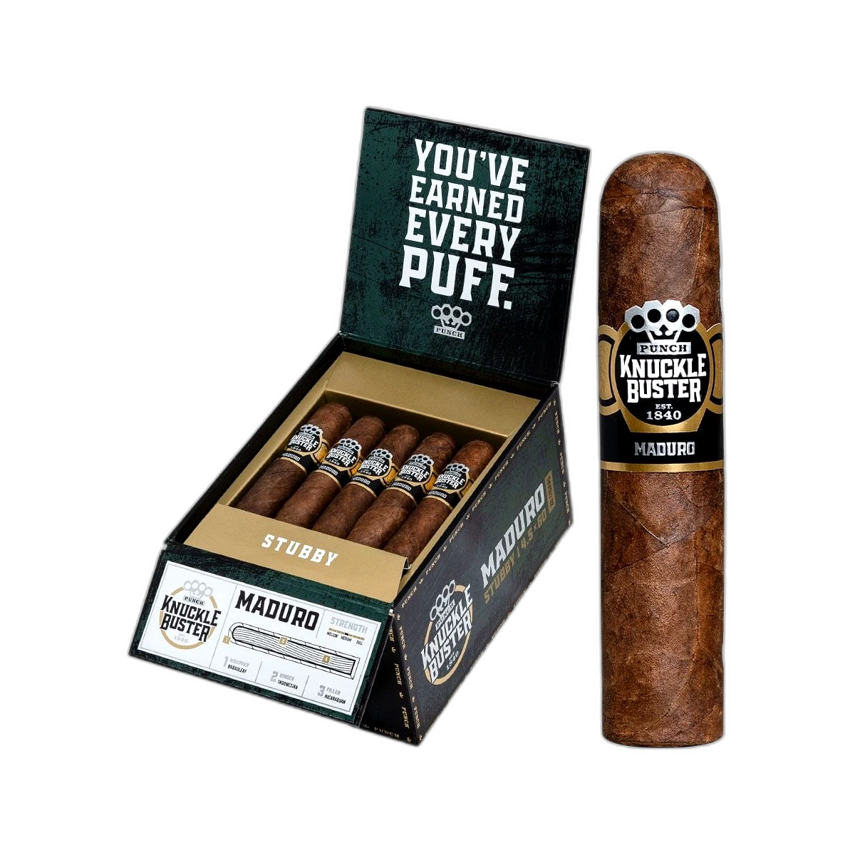 Punch Knuckle Buster Stubby Maduro 20ct