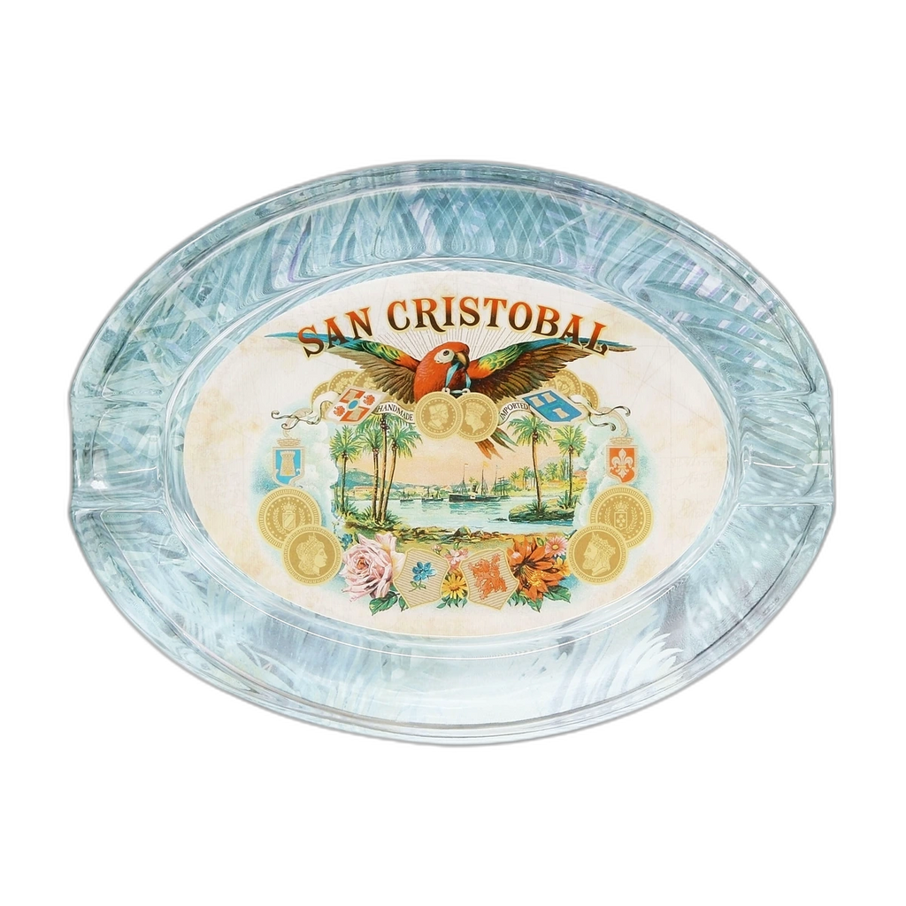 San Cristobal Oval Crystal Ashtray