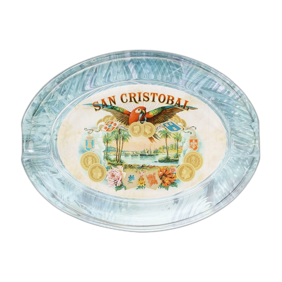 San Cristobal Oval Crystal Ashtray