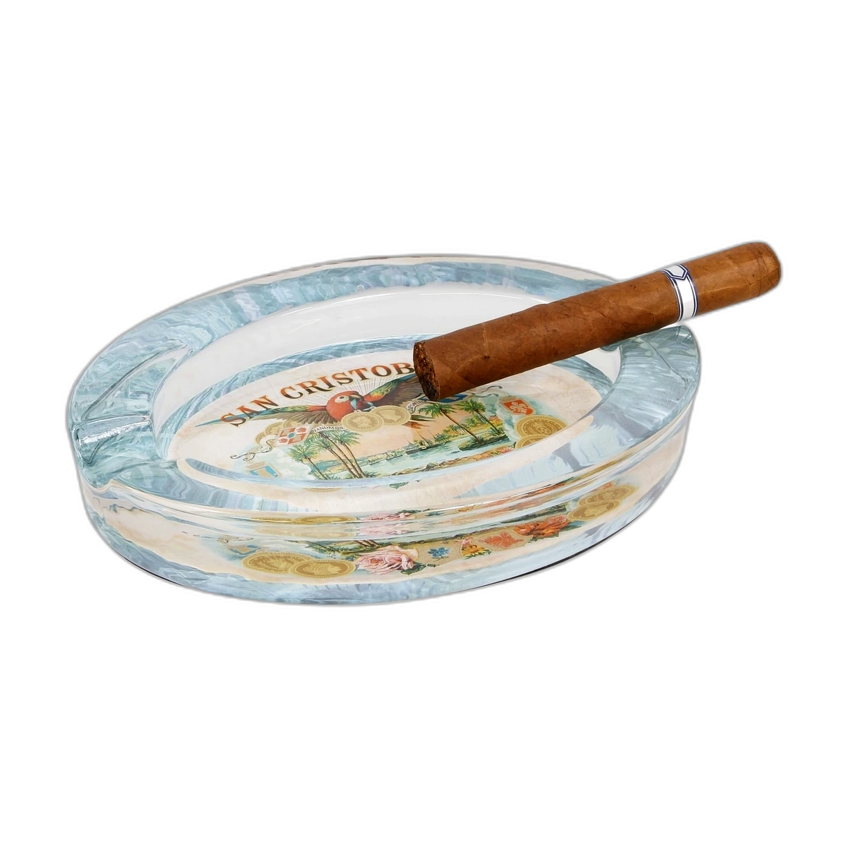 San Cristobal Oval Crystal Ashtray 2